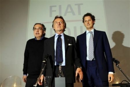 John Elkann nuovo presidente della Fiat con Montezemolo e Marchionne