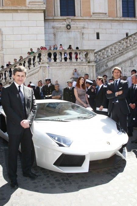 lamborghini aventador Rome happens them frontal