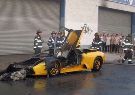 Lamborghini Murcielago - incendio
