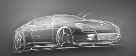 Porsche 928 - bozzetto