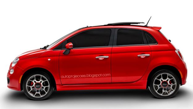 Fiat 500 5 porte rendering