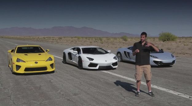 Lexus LFS vs Lamborghini Aventador vs McLaren MP4 12C