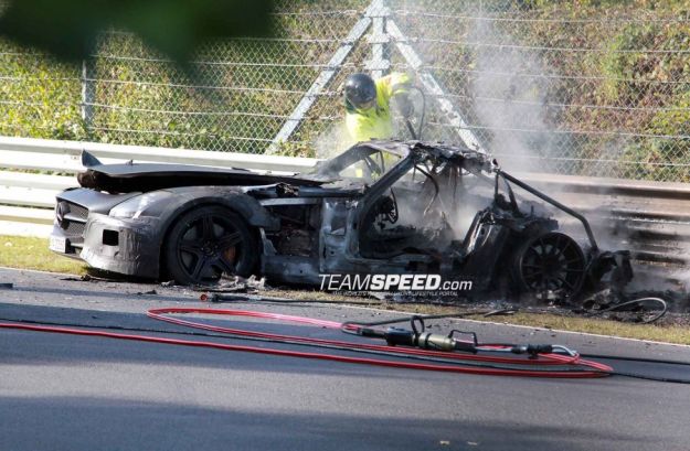 Mercedes SLS Amg Black Series, incidente   3