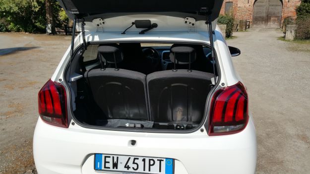 Nuova Peugeot 108 bagagliaio