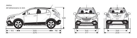Opel Mokka dimensioni