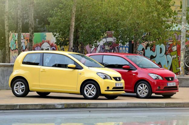 Seat Mii 3 porte gialla e rossa