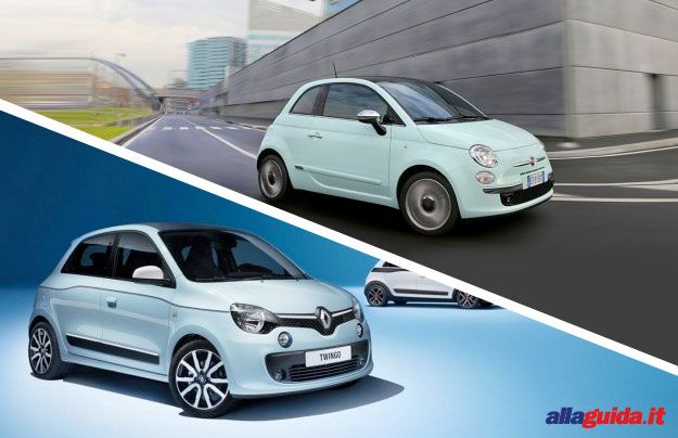 confronto Fiat 500 nuova Renault Twingo