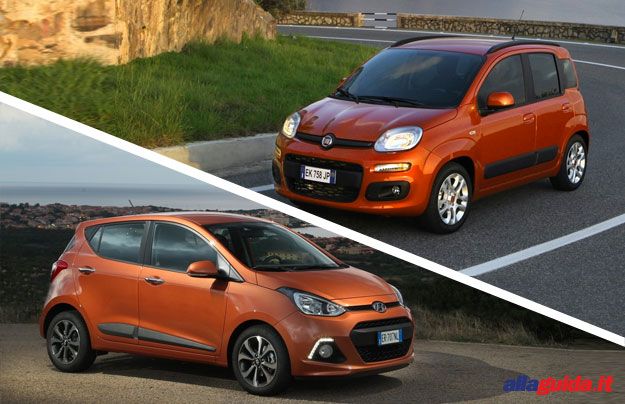 confronto Hyundai i10 Fiat Panda