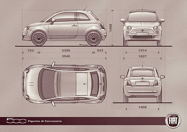 fiat 500 dimensioni