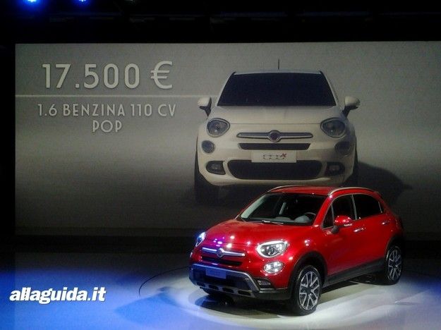 prezzo fiat 500x 16 benzina pop