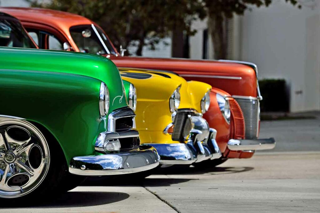 auto d'epoca colorate