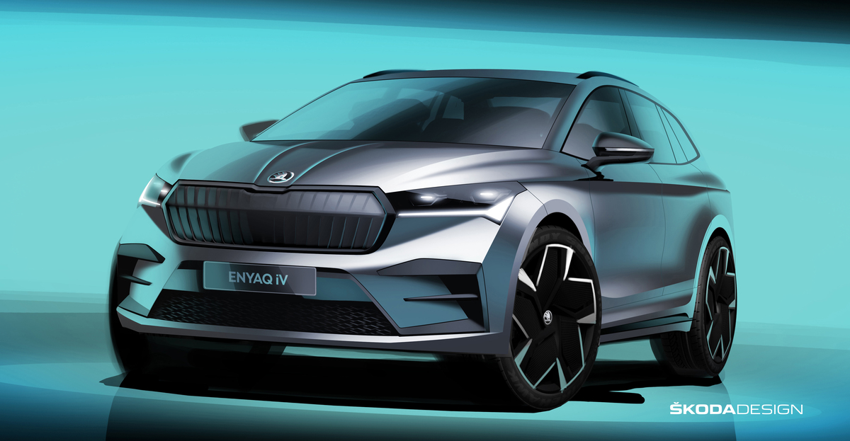 Skoda Enyaq iV, le prime immagini del crossover elettrico