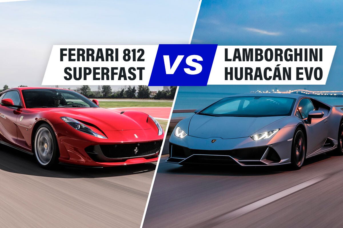 Ferrari 812 Superfast vs Lamborghini Huracàn EVO: la sfida a tutta velocità