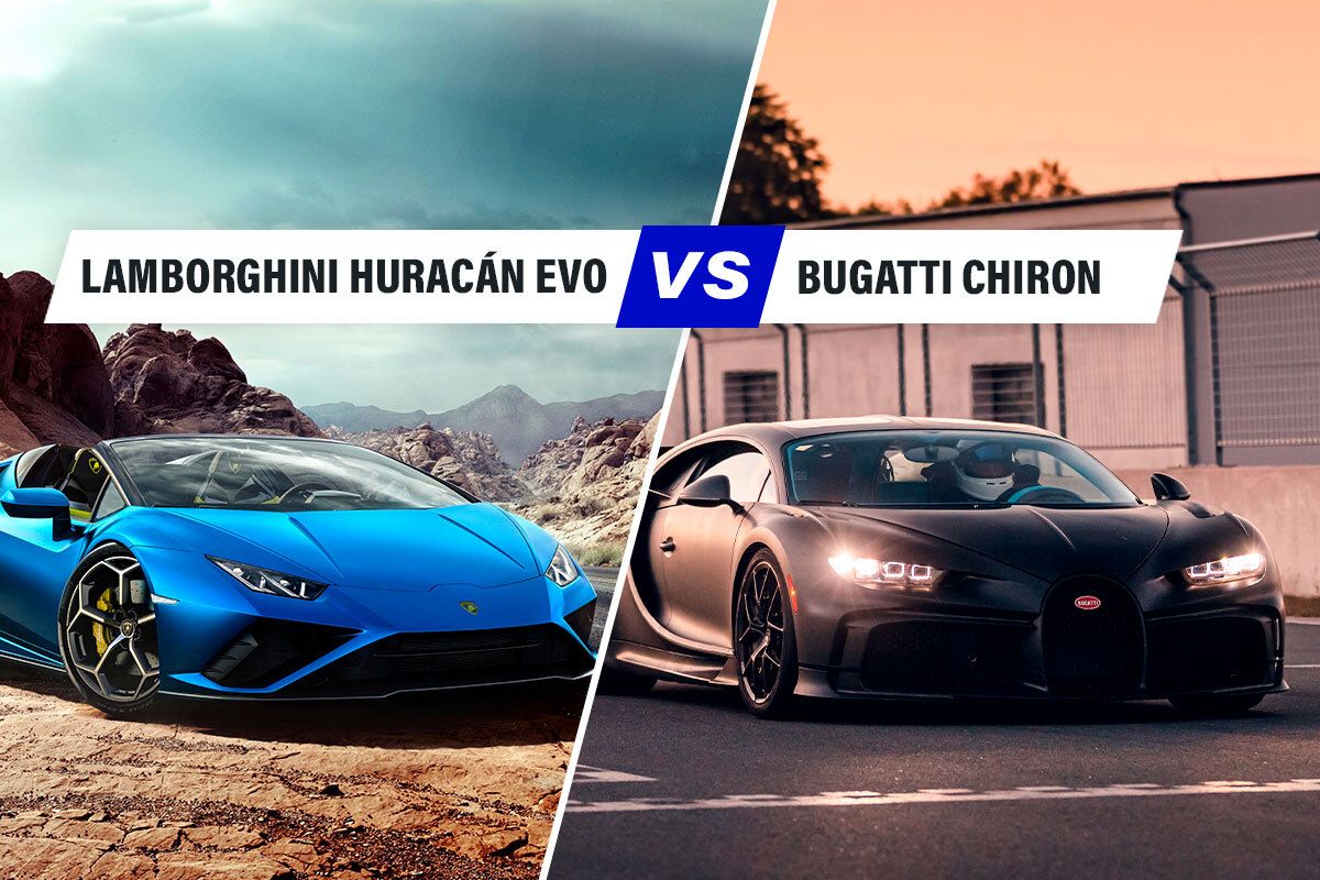 Lamborghini Huracán Evo RWD vs Bugatti Chiron, sfida tra mostri della velocità