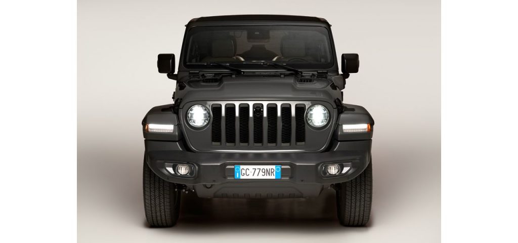 Jeep Wrangler ibrida plug-in anteriore