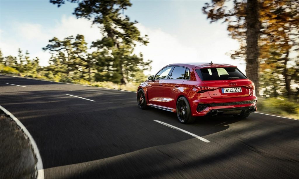 nuova Audi RS 3 profilo posteriore