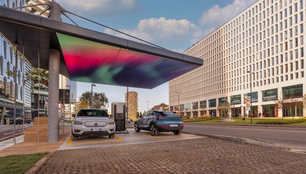 Dettaglio stazione di ricarica ultrafast Milano