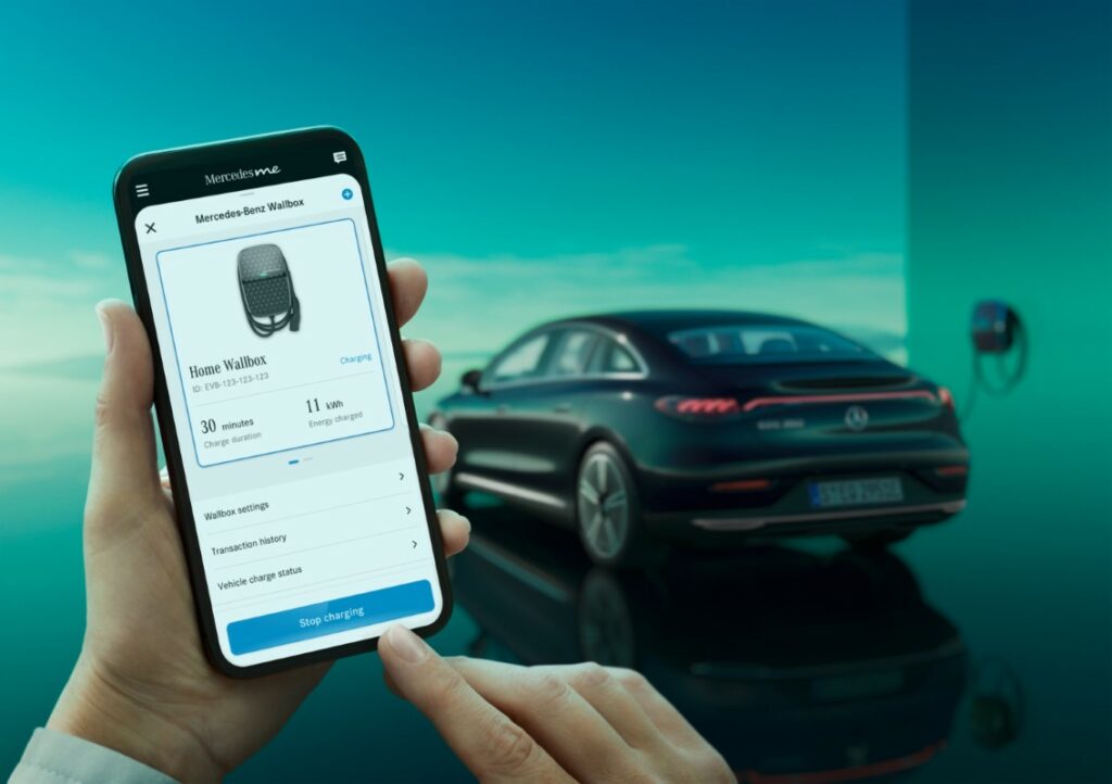 Wallbox Mercedes utilizzo in app