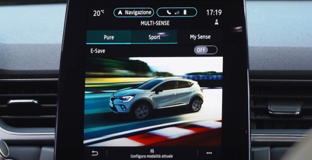 modalità Pure di Renault Captur E-TECH