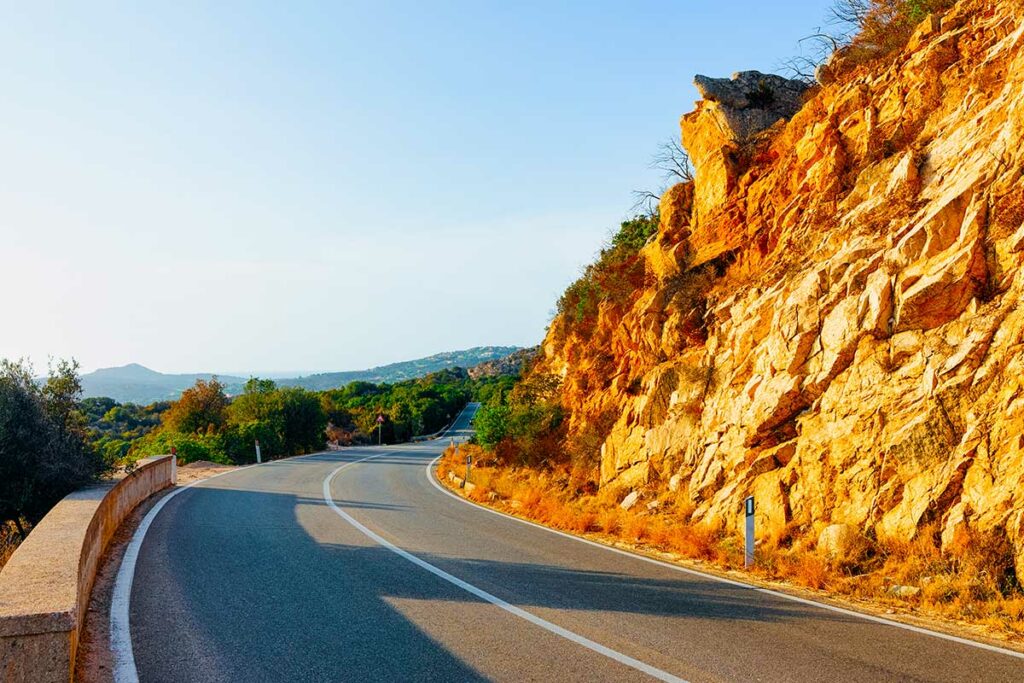 strada portocervo costa smeralda