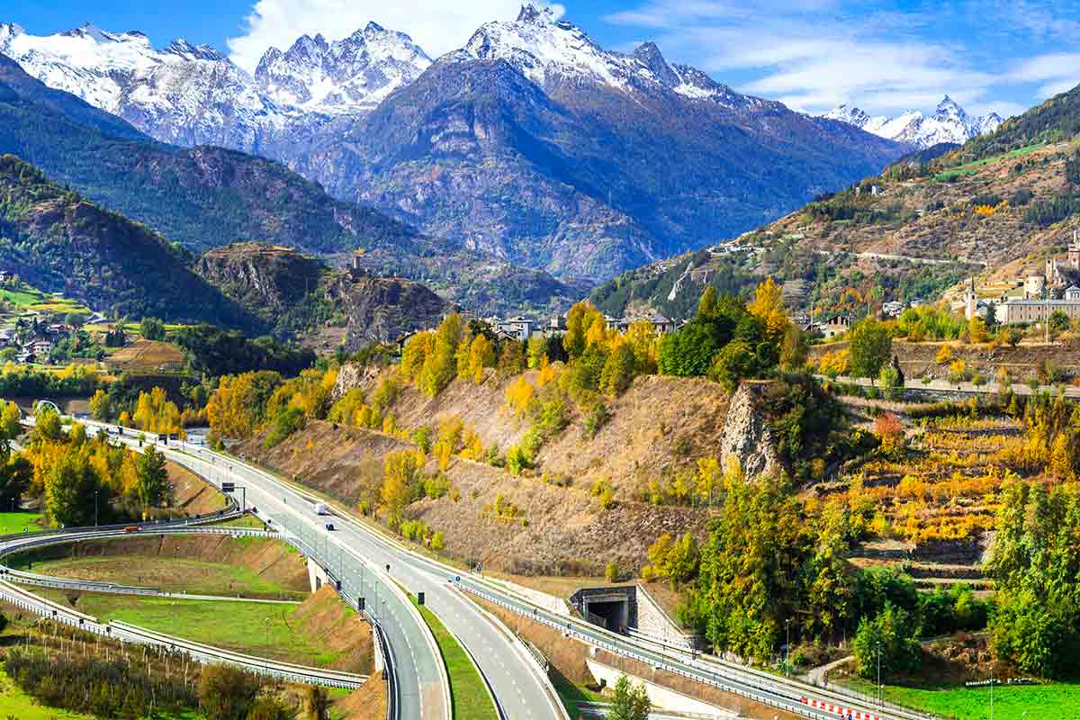 vista aerea valle d'aosta