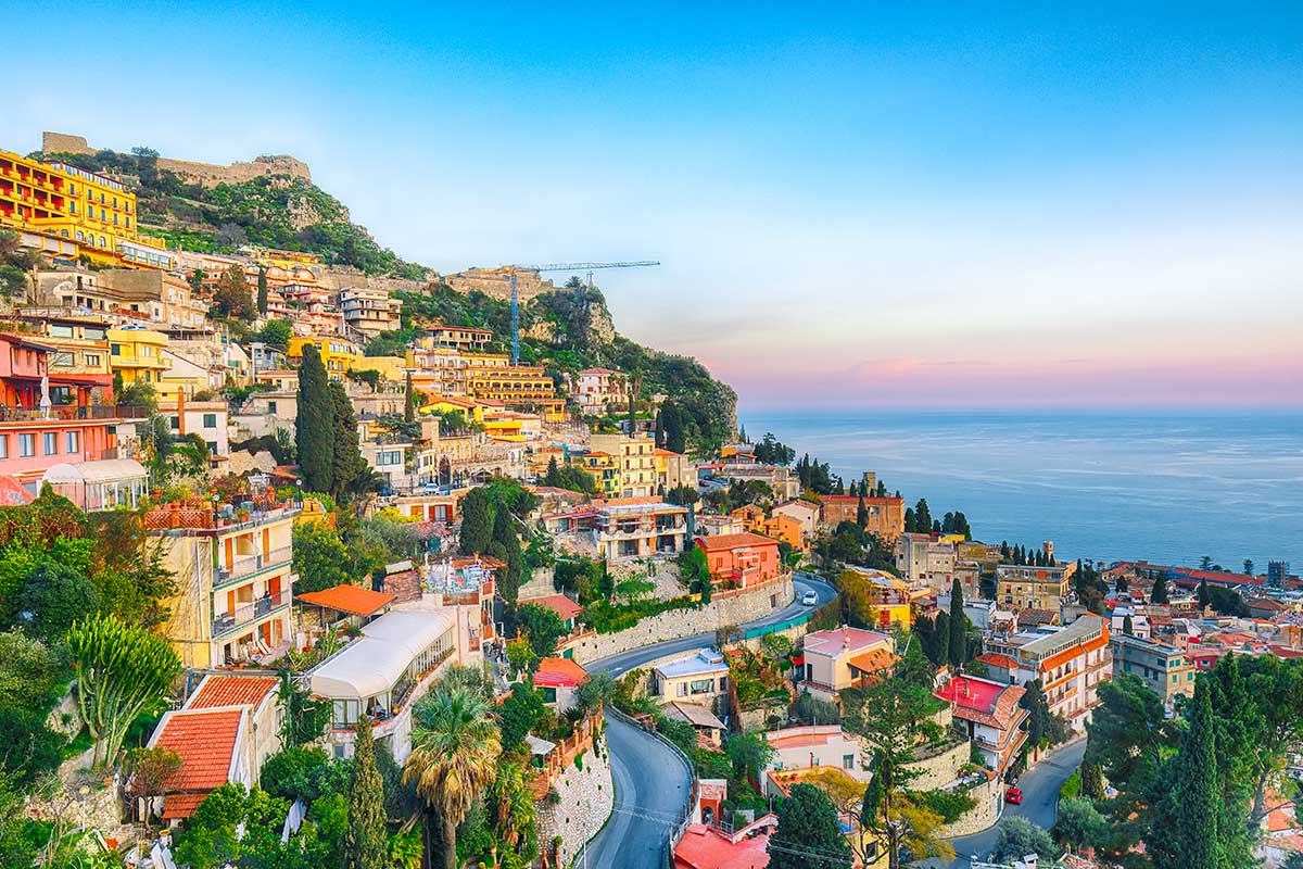 vista della sicilia dall'alto
