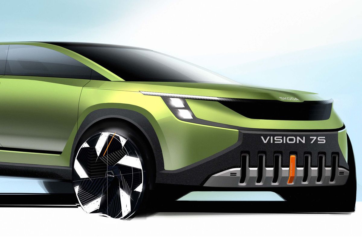 Skoda Vision 7S, le prime immagini del concept elettrico