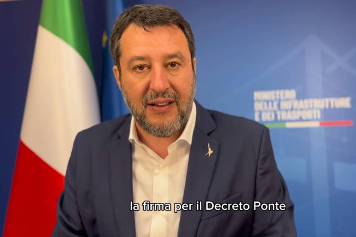 Matteo Salvini ha fimato il Decreto per il Ponte