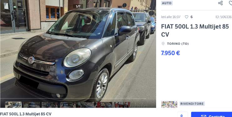 FIAT 500L vendita record