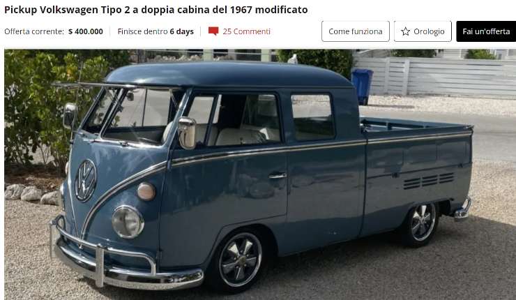 Volkswagen Tipo 2, costa tantissimo