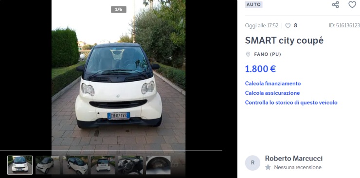 Smart in vendita al prezzo di un iPhone