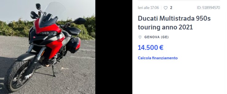 Ducati Multistrada 950S Touring, si risparmiano 6 mila Euro