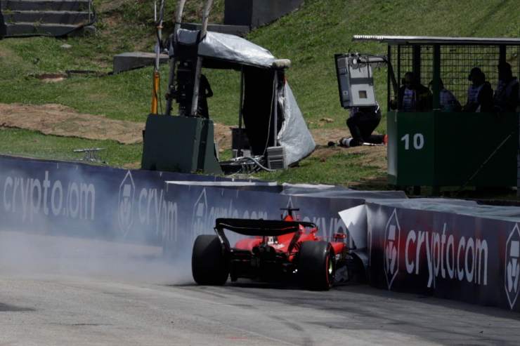 Leclerc Ferrari errore Brasile