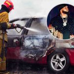 La Bugatti di questo noto rapper va a fuoco: immagini agghiaccianti