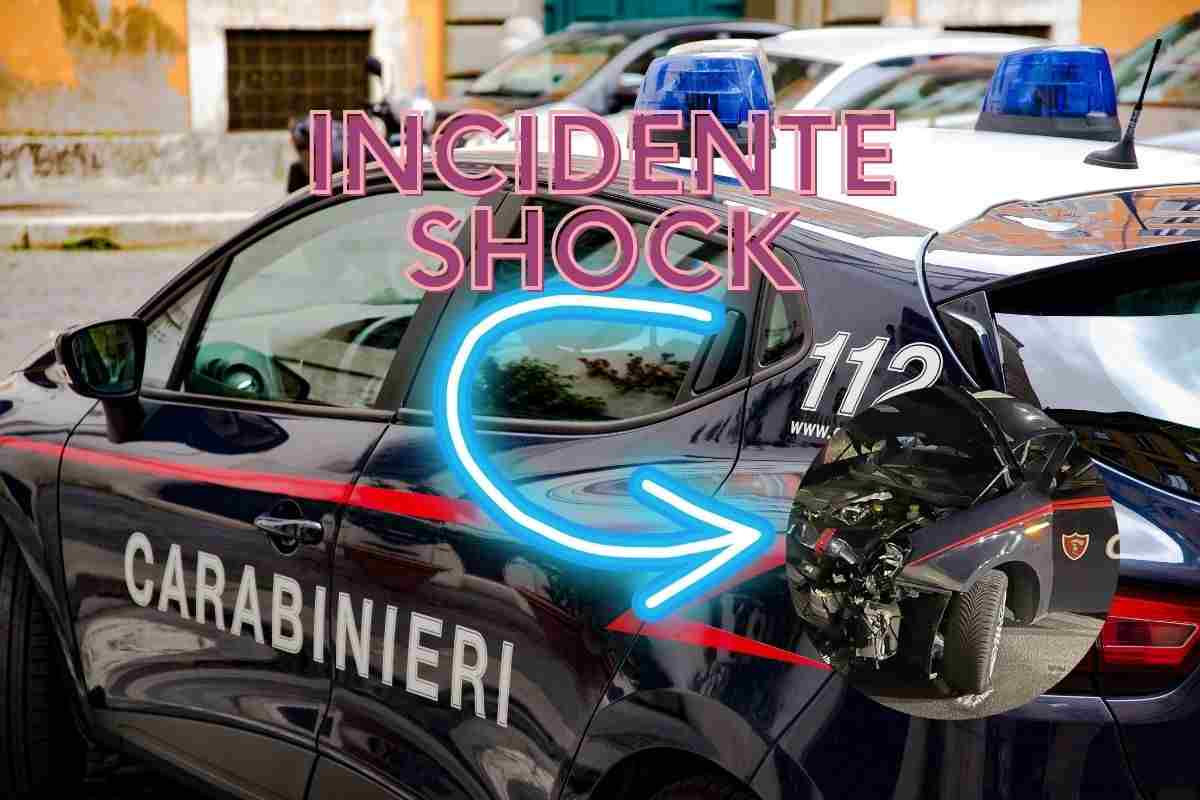 Auto dei carabinieri centrata in pieno a un incrocio, epilogo da brividi: il video è terrificante