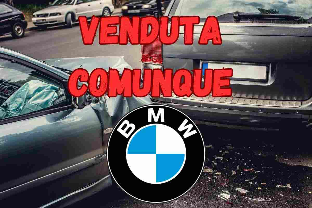 bmw speciale incidentata e venduta