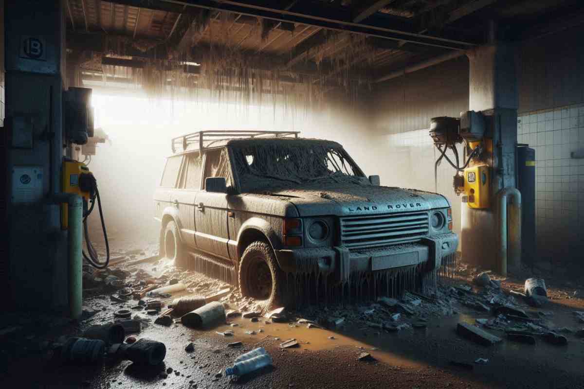 Porta all'autolavaggio una Land Rover, ma commette un grave errore e combina un disastro: ridotta in pezzi (VIDEO)