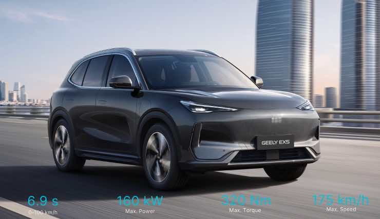 Geely EX5 arriva in Italia