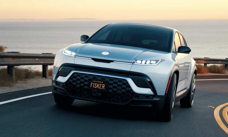 Fisker Ocean demolizione dell'auto nuova