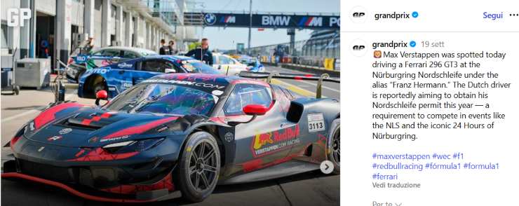 Ferrari GT3 Nurburgring Max Verstappen