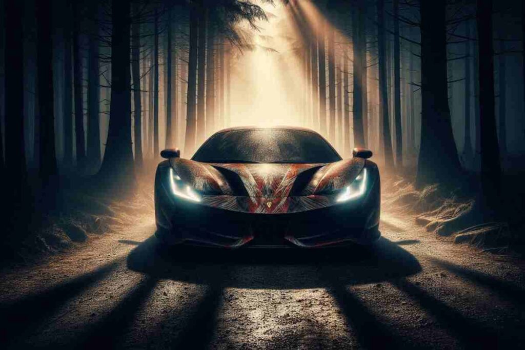L’auto misteriosa che sembra uscita da GTA: un mix tra Ferrari e Lamborghini, con un pizzico di Ferrari