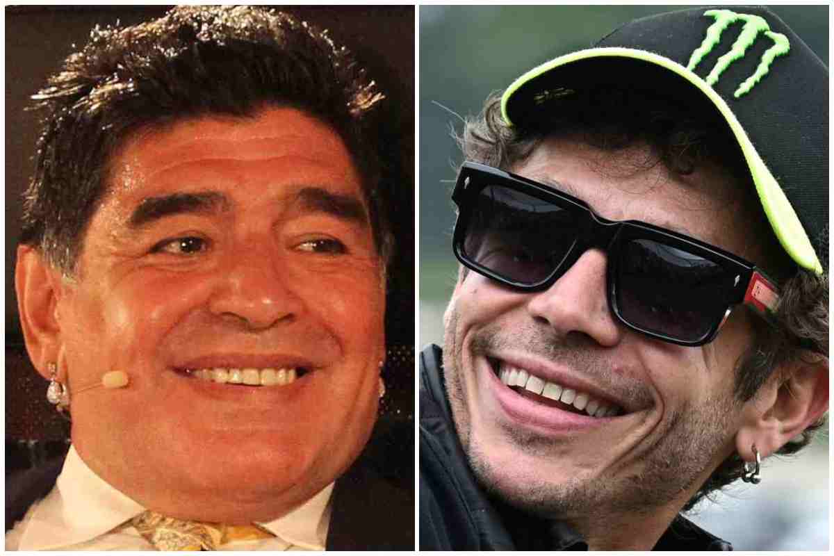 L’incontro tra Maradona e Valentino Rossi