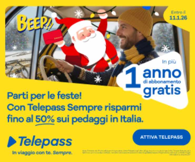 telepass novità regalo natale cashback