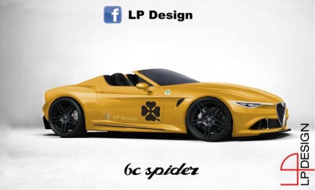 Alfa Romeo 6C Spider rendering LP Design