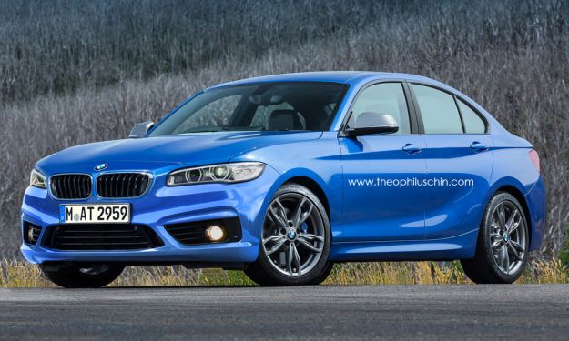 BMW Serie 1 Sedan 2015, rendering: rivale di Audi A3 Sedan e Mercedes CLA [FOTO]