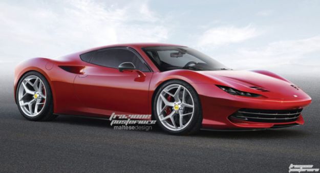 Ferrari Dino 2017, foto spia e rendering: si baserà sulla Ferrari J50?