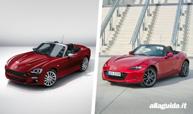 Fiat 124 Spider vs Mazda MX-5, confronto: il piacere di guida prima di tutto [FOTO]