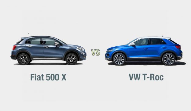 Fiat 500 vs VW T Roc copertina