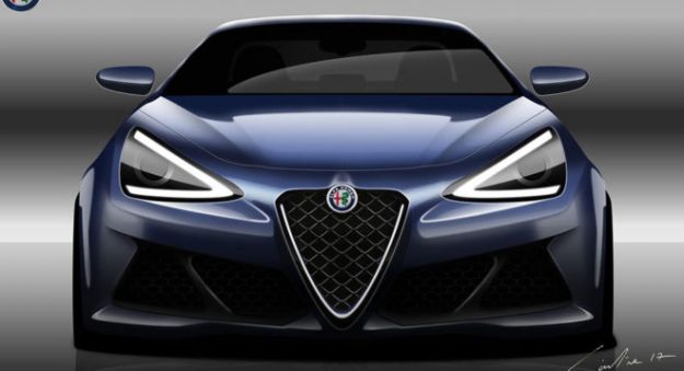 Il frontale della Alfa Romeo Giulietta Render