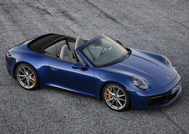 Porsche 911 cabrio 2019 dall'alto